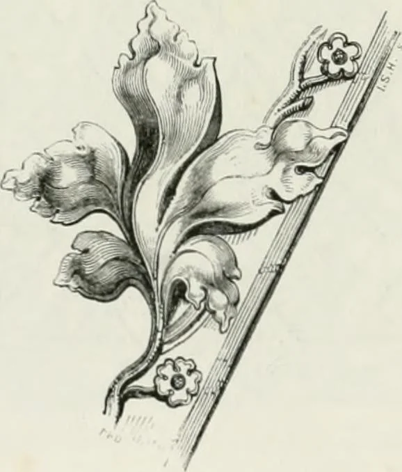 An illustration from An attempt to discriminate the styles of architecture in England : from the Conquest to the Reformation : with a sketch of the Grecian and Roman orders : notices of numerous British edifices :and some remarks on the architecture of a part of France, 1848, leaf 265