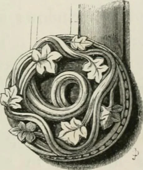 An illustration from An attempt to discriminate the styles of architecture in England : from the Conquest to the Reformation : with a sketch of the Grecian and Roman orders : notices of numerous British edifices :and some remarks on the architecture of a part of France, 1848, leaf 266