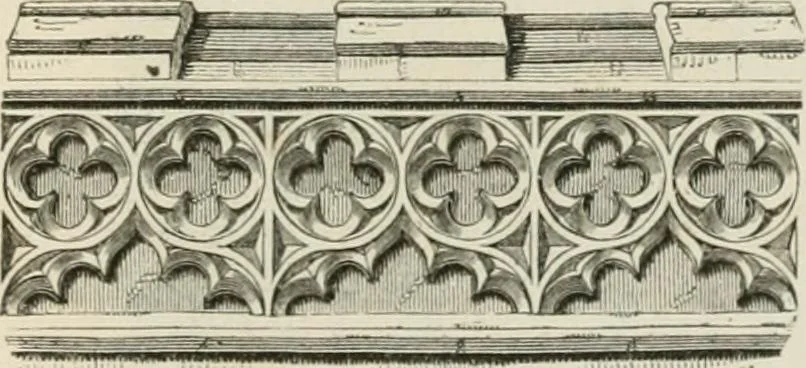 An illustration from An attempt to discriminate the styles of architecture in England : from the Conquest to the Reformation : with a sketch of the Grecian and Roman orders : notices of numerous British edifices :and some remarks on the architecture of a part of France, 1848, leaf 270