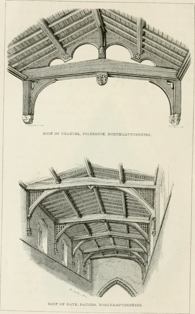 An illustration from An attempt to discriminate the styles of architecture in England : from the Conquest to the Reformation : with a sketch of the Grecian and Roman orders : notices of numerous British edifices :and some remarks on the architecture of a part of France, 1848, leaf 273