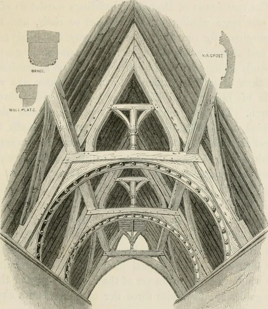 An illustration from An attempt to discriminate the styles of architecture in England : from the Conquest to the Reformation : with a sketch of the Grecian and Roman orders : notices of numerous British edifices :and some remarks on the architecture of a part of France, 1848, leaf 274