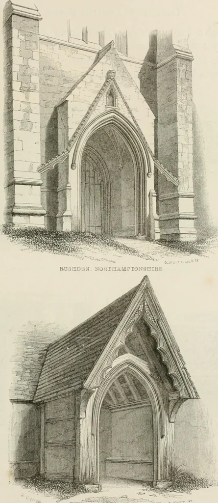 An illustration from An attempt to discriminate the styles of architecture in England : from the Conquest to the Reformation : with a sketch of the Grecian and Roman orders : notices of numerous British edifices :and some remarks on the architecture of a part of France, 1848, leaf 284
