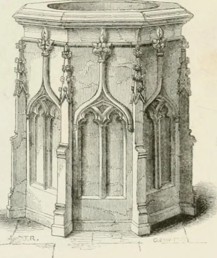 An illustration from An attempt to discriminate the styles of architecture in England : from the Conquest to the Reformation : with a sketch of the Grecian and Roman orders : notices of numerous British edifices :and some remarks on the architecture of a part of France, 1848, leaf 285