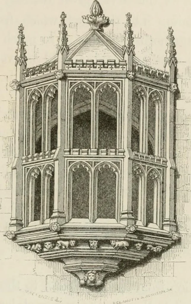 An illustration from An attempt to discriminate the styles of architecture in England : from the Conquest to the Reformation : with a sketch of the Grecian and Roman orders : notices of numerous British edifices :and some remarks on the architecture of a part of France, 1848, leaf 290