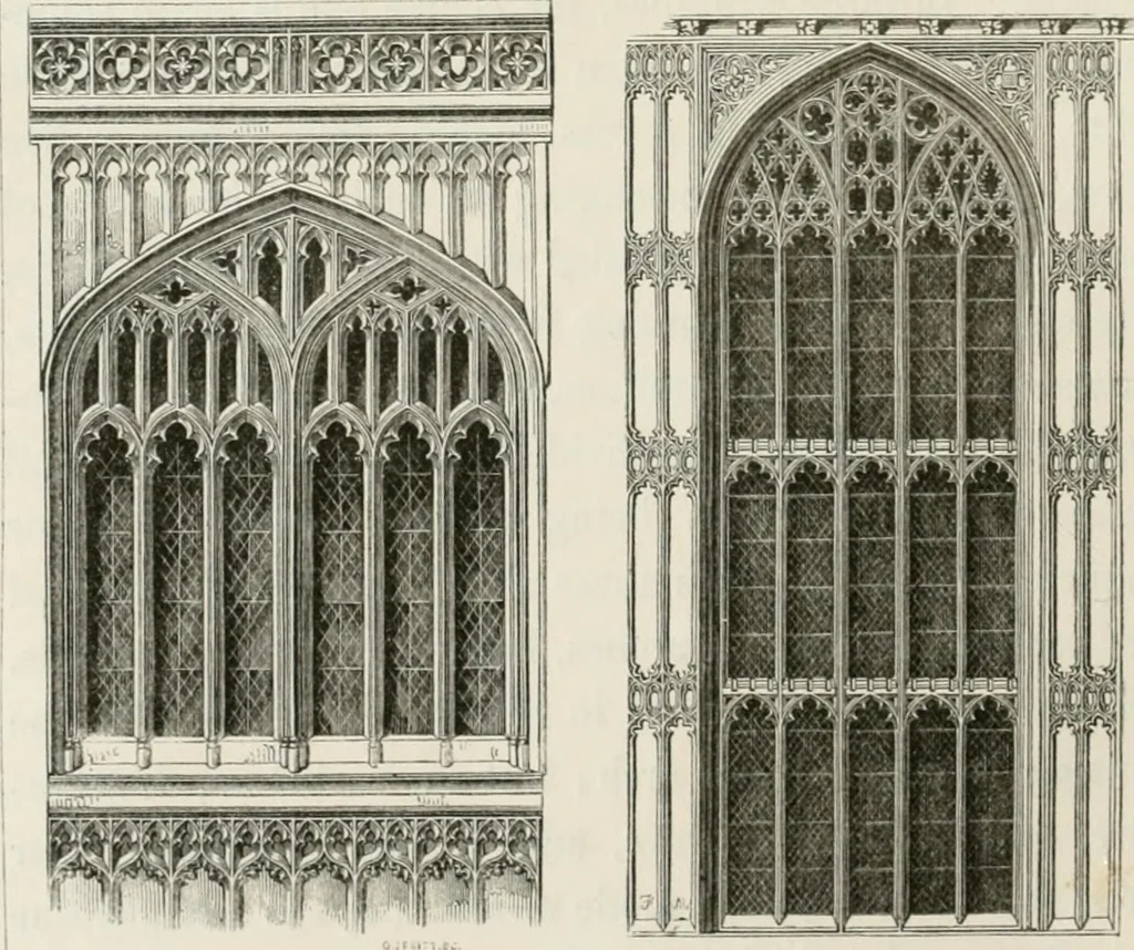 An illustration from An attempt to discriminate the styles of architecture in England : from the Conquest to the Reformation : with a sketch of the Grecian and Roman orders : notices of numerous British edifices :and some remarks on the architecture of a part of France, 1848, leaf 301