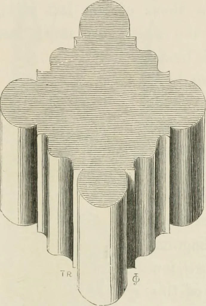 An illustration from An attempt to discriminate the styles of architecture in England : from the Conquest to the Reformation : with a sketch of the Grecian and Roman orders : notices of numerous British edifices :and some remarks on the architecture of a part of France, 1848, leaf 310