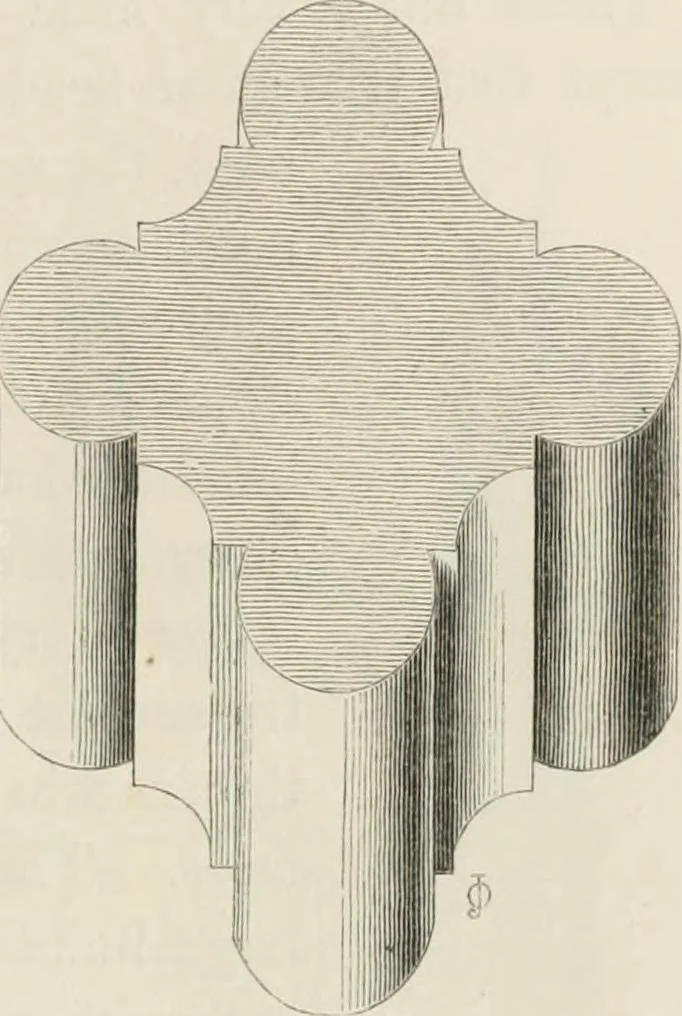 An illustration from An attempt to discriminate the styles of architecture in England : from the Conquest to the Reformation : with a sketch of the Grecian and Roman orders : notices of numerous British edifices :and some remarks on the architecture of a part of France, 1848, leaf 310