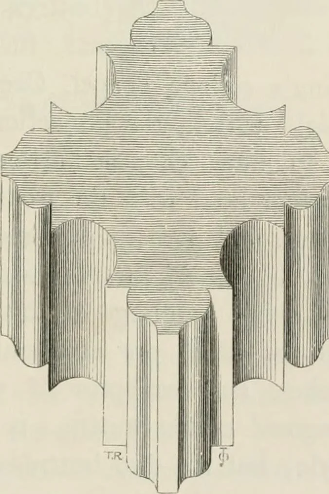 An illustration from An attempt to discriminate the styles of architecture in England : from the Conquest to the Reformation : with a sketch of the Grecian and Roman orders : notices of numerous British edifices :and some remarks on the architecture of a part of France, 1848, leaf 310