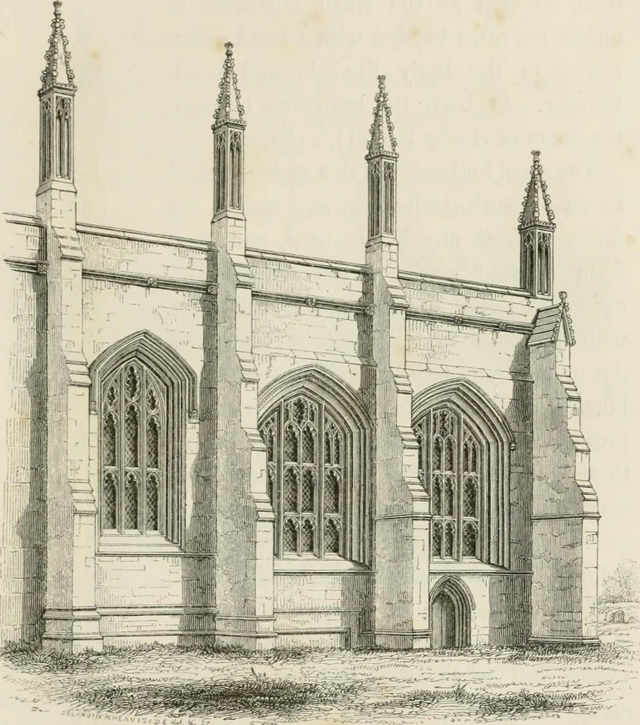 An illustration from An attempt to discriminate the styles of architecture in England : from the Conquest to the Reformation : with a sketch of the Grecian and Roman orders : notices of numerous British edifices :and some remarks on the architecture of a part of France, 1848, leaf 312