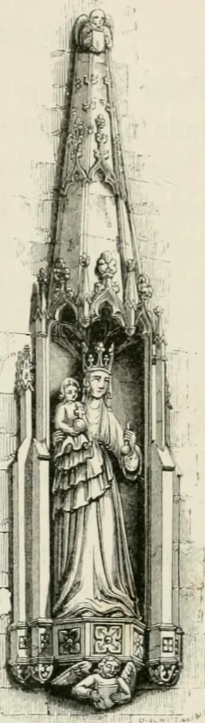 An illustration from An attempt to discriminate the styles of architecture in England : from the Conquest to the Reformation : with a sketch of the Grecian and Roman orders : notices of numerous British edifices :and some remarks on the architecture of a part of France, 1848, leaf 319