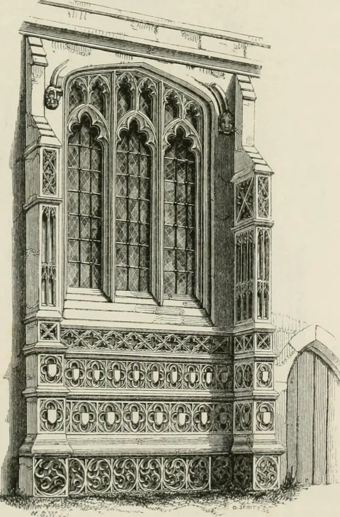 An illustration from An attempt to discriminate the styles of architecture in England : from the Conquest to the Reformation : with a sketch of the Grecian and Roman orders : notices of numerous British edifices :and some remarks on the architecture of a part of France, 1848, leaf 320