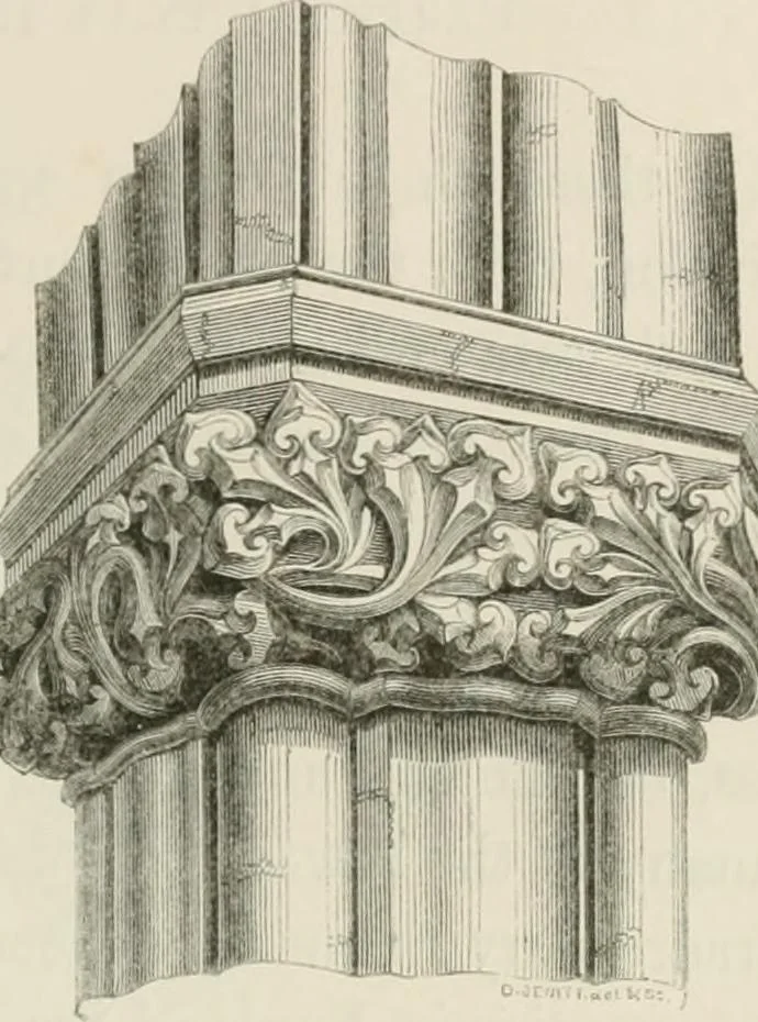 An illustration from An attempt to discriminate the styles of architecture in England : from the Conquest to the Reformation : with a sketch of the Grecian and Roman orders : notices of numerous British edifices :and some remarks on the architecture of a part of France, 1848, leaf 324