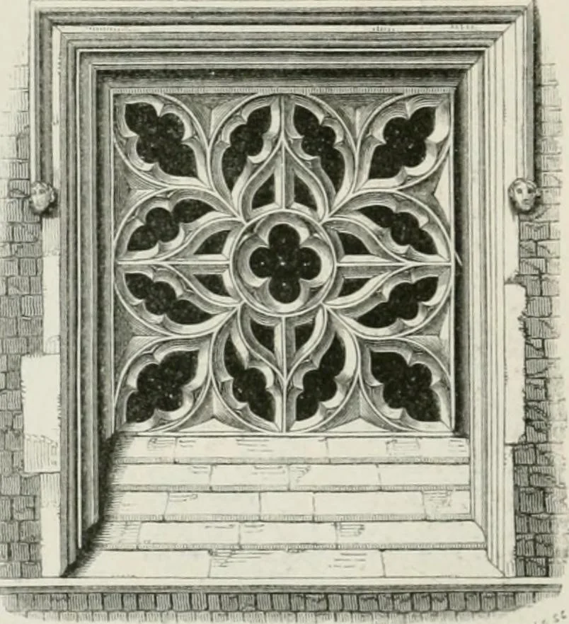 An illustration from An attempt to discriminate the styles of architecture in England : from the Conquest to the Reformation : with a sketch of the Grecian and Roman orders : notices of numerous British edifices :and some remarks on the architecture of a part of France, 1848, leaf 327