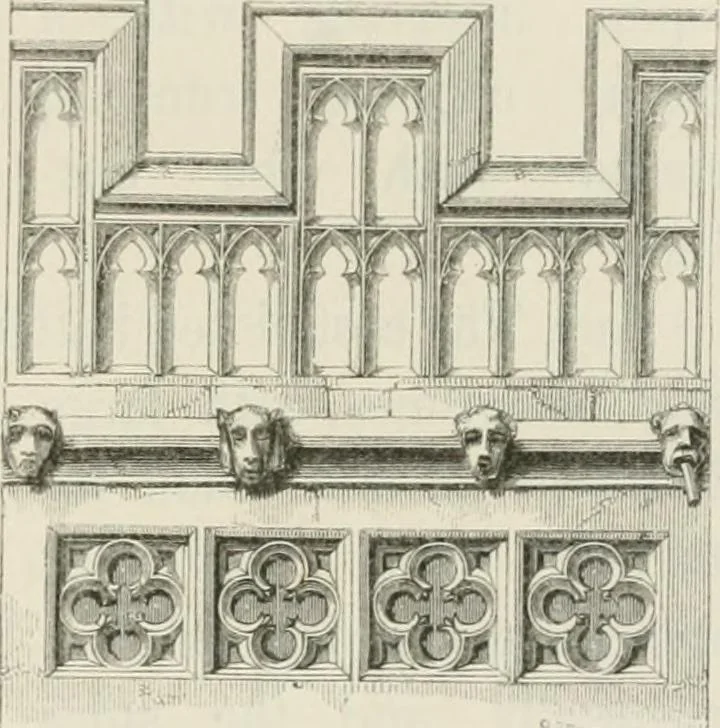 An illustration from An attempt to discriminate the styles of architecture in England : from the Conquest to the Reformation : with a sketch of the Grecian and Roman orders : notices of numerous British edifices :and some remarks on the architecture of a part of France, 1848, leaf 330