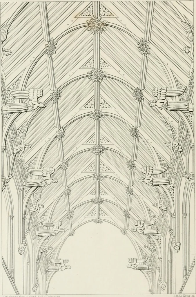 An illustration from An attempt to discriminate the styles of architecture in England : from the Conquest to the Reformation : with a sketch of the Grecian and Roman orders : notices of numerous British edifices :and some remarks on the architecture of a part of France, 1848, leaf 333