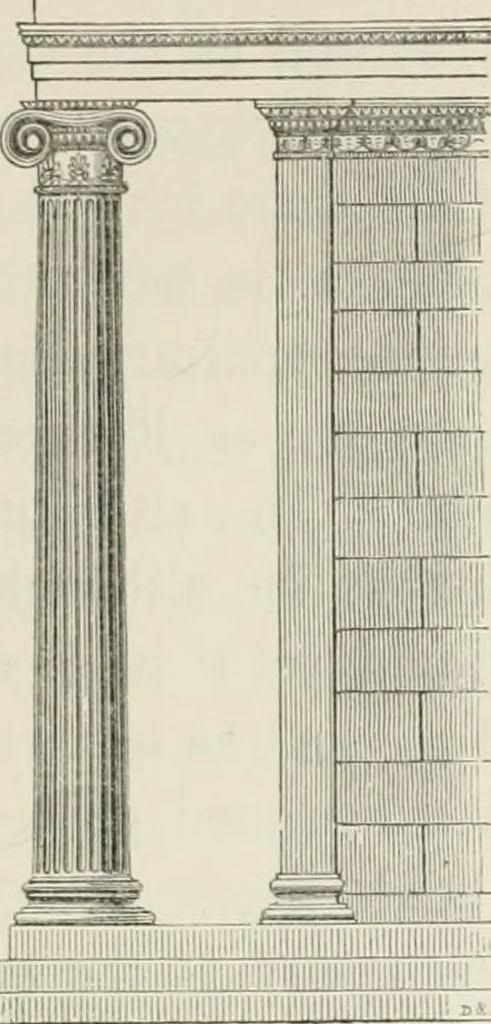 An illustration from An attempt to discriminate the styles of architecture in England : from the Conquest to the Reformation : with a sketch of the Grecian and Roman orders : notices of numerous British edifices :and some remarks on the architecture of a part of France, 1848, leaf 90