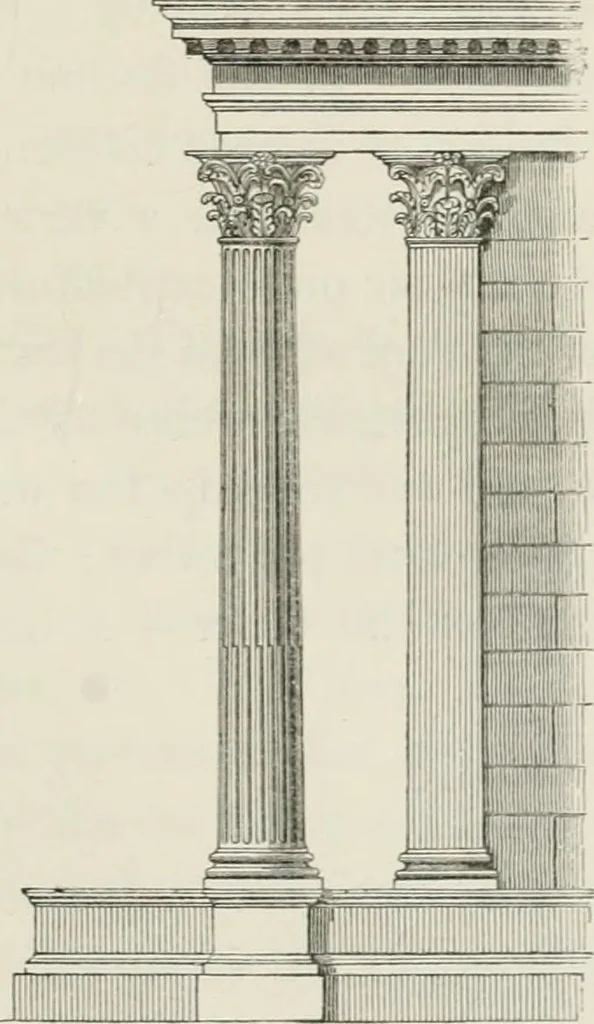 An illustration from An attempt to discriminate the styles of architecture in England : from the Conquest to the Reformation : with a sketch of the Grecian and Roman orders : notices of numerous British edifices :and some remarks on the architecture of a part of France, 1848, leaf 98