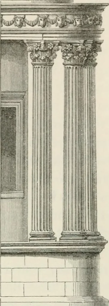 An illustration from An attempt to discriminate the styles of architecture in England : from the Conquest to the Reformation : with a sketch of the Grecian and Roman orders : notices of numerous British edifices :and some remarks on the architecture of a part of France, 1848, leaf 98