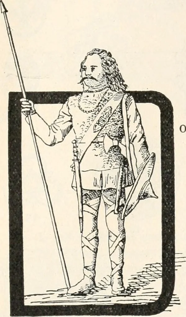 An illustration from Styles of ornament, exhibited in designs, and arranged in historical order, with descriptive text. A handbook for architects, designers, painters, sculptors, wood-carvers, chasers, modellers, cabinet-makers and artistic locksmiths as well as also for technical schools, libraries and private study, 1910, leaf 110