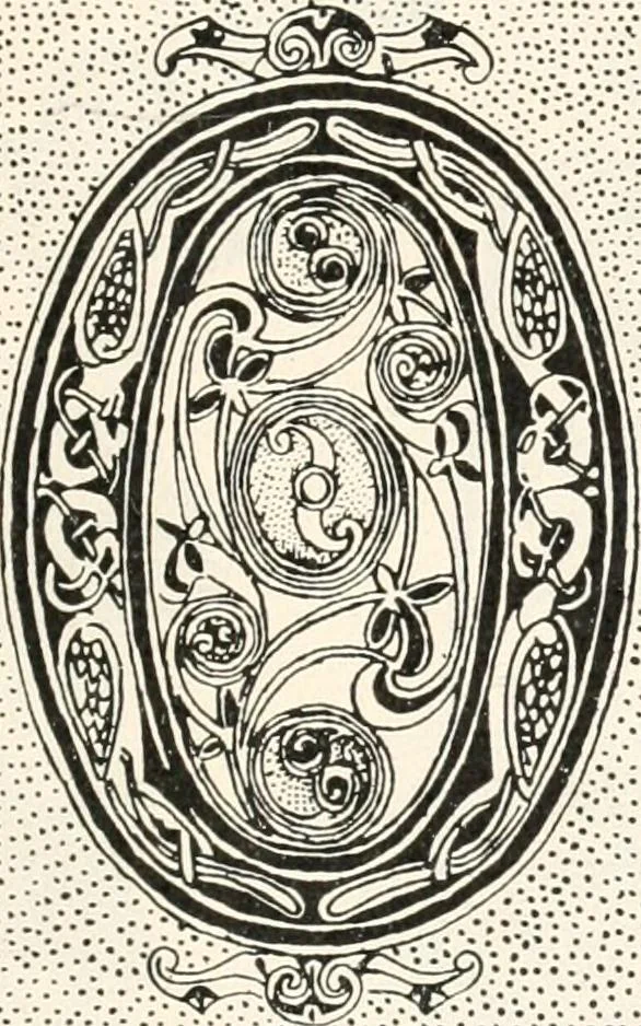 An illustration from Styles of ornament, exhibited in designs, and arranged in historical order, with descriptive text. A handbook for architects, designers, painters, sculptors, wood-carvers, chasers, modellers, cabinet-makers and artistic locksmiths as well as also for technical schools, libraries and private study, 1910, leaf 118