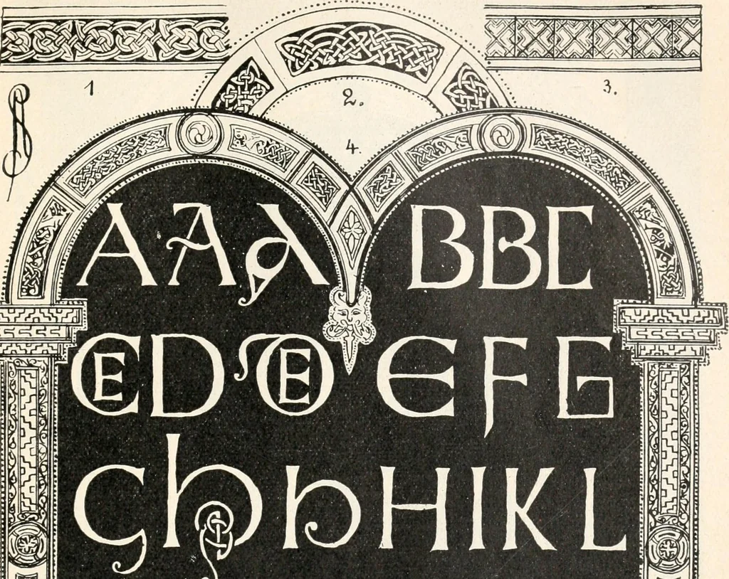 An illustration from Styles of ornament, exhibited in designs, and arranged in historical order, with descriptive text. A handbook for architects, designers, painters, sculptors, wood-carvers, chasers, modellers, cabinet-makers and artistic locksmiths as well as also for technical schools, libraries and private study, 1910, leaf 122