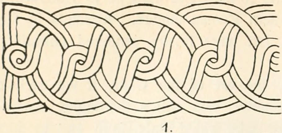 An illustration from Styles of ornament, exhibited in designs, and arranged in historical order, with descriptive text. A handbook for architects, designers, painters, sculptors, wood-carvers, chasers, modellers, cabinet-makers and artistic locksmiths as well as also for technical schools, libraries and private study, 1910, leaf 127