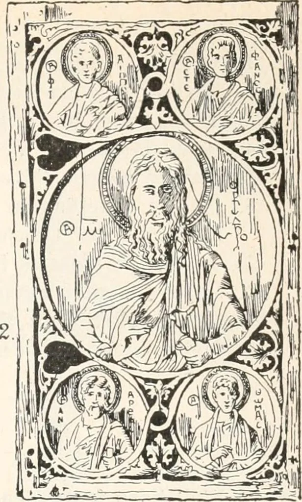 An illustration from Styles of ornament, exhibited in designs, and arranged in historical order, with descriptive text. A handbook for architects, designers, painters, sculptors, wood-carvers, chasers, modellers, cabinet-makers and artistic locksmiths as well as also for technical schools, libraries and private study, 1910, leaf 142