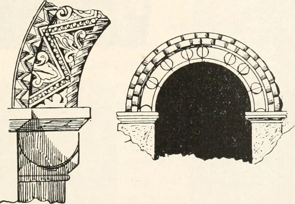 An illustration from Styles of ornament, exhibited in designs, and arranged in historical order, with descriptive text. A handbook for architects, designers, painters, sculptors, wood-carvers, chasers, modellers, cabinet-makers and artistic locksmiths as well as also for technical schools, libraries and private study, 1910, leaf 192