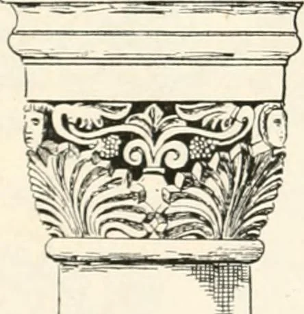 An illustration from Styles of ornament, exhibited in designs, and arranged in historical order, with descriptive text. A handbook for architects, designers, painters, sculptors, wood-carvers, chasers, modellers, cabinet-makers and artistic locksmiths as well as also for technical schools, libraries and private study, 1910, leaf 199