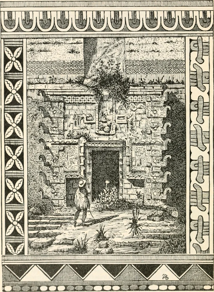 An illustration from Styles of ornament, exhibited in designs, and arranged in historical order, with descriptive text. A handbook for architects, designers, painters, sculptors, wood-carvers, chasers, modellers, cabinet-makers and artistic locksmiths as well as also for technical schools, libraries and private study, 1910, leaf 21
