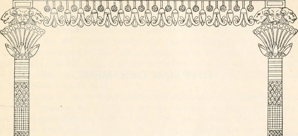 An illustration from Styles of ornament, exhibited in designs, and arranged in historical order, with descriptive text. A handbook for architects, designers, painters, sculptors, wood-carvers, chasers, modellers, cabinet-makers and artistic locksmiths as well as also for technical schools, libraries and private study, 1910, leaf 22