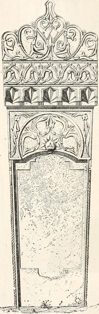 An illustration from Styles of ornament, exhibited in designs, and arranged in historical order, with descriptive text. A handbook for architects, designers, painters, sculptors, wood-carvers, chasers, modellers, cabinet-makers and artistic locksmiths as well as also for technical schools, libraries and private study, 1910, leaf 226