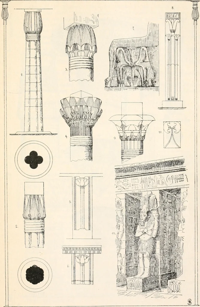 An illustration from Styles of ornament, exhibited in designs, and arranged in historical order, with descriptive text. A handbook for architects, designers, painters, sculptors, wood-carvers, chasers, modellers, cabinet-makers and artistic locksmiths as well as also for technical schools, libraries and private study, 1910, leaf 26