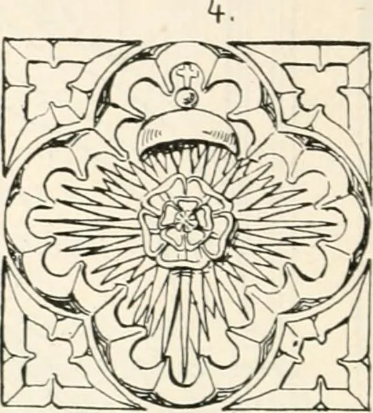 An illustration from Styles of ornament, exhibited in designs, and arranged in historical order, with descriptive text. A handbook for architects, designers, painters, sculptors, wood-carvers, chasers, modellers, cabinet-makers and artistic locksmiths as well as also for technical schools, libraries and private study, 1910, leaf 271