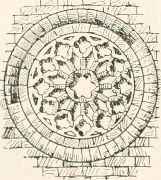 An illustration from Styles of ornament, exhibited in designs, and arranged in historical order, with descriptive text. A handbook for architects, designers, painters, sculptors, wood-carvers, chasers, modellers, cabinet-makers and artistic locksmiths as well as also for technical schools, libraries and private study, 1910, leaf 285