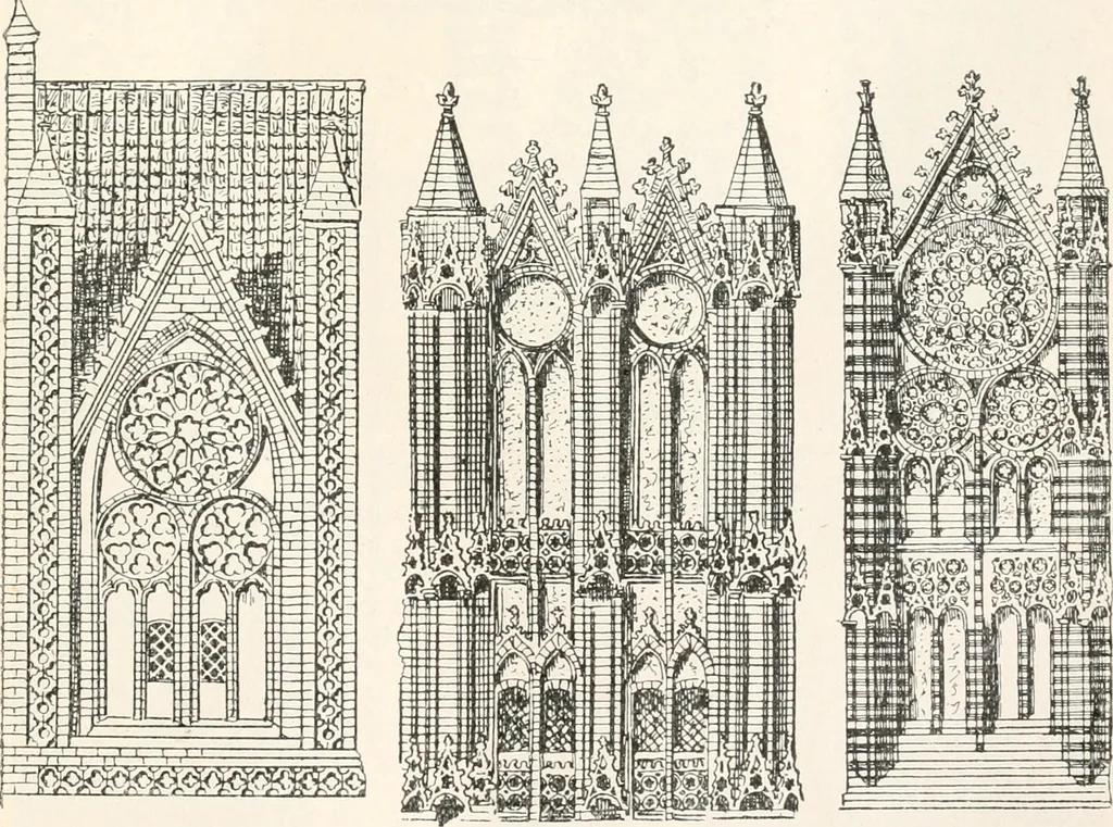 An illustration from Styles of ornament, exhibited in designs, and arranged in historical order, with descriptive text. A handbook for architects, designers, painters, sculptors, wood-carvers, chasers, modellers, cabinet-makers and artistic locksmiths as well as also for technical schools, libraries and private study, 1910, leaf 292