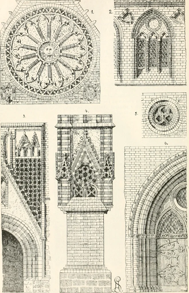 An illustration from Styles of ornament, exhibited in designs, and arranged in historical order, with descriptive text. A handbook for architects, designers, painters, sculptors, wood-carvers, chasers, modellers, cabinet-makers and artistic locksmiths as well as also for technical schools, libraries and private study, 1910, leaf 293