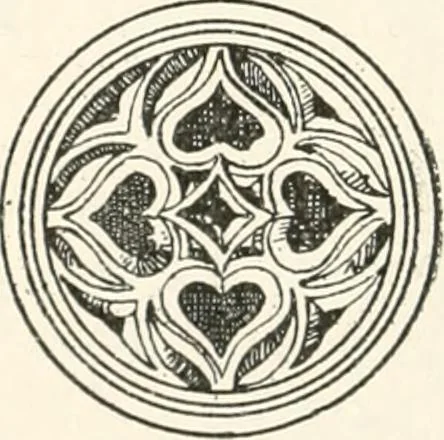 An illustration from Styles of ornament, exhibited in designs, and arranged in historical order, with descriptive text. A handbook for architects, designers, painters, sculptors, wood-carvers, chasers, modellers, cabinet-makers and artistic locksmiths as well as also for technical schools, libraries and private study, 1910, leaf 299
