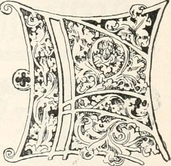 An illustration from Styles of ornament, exhibited in designs, and arranged in historical order, with descriptive text. A handbook for architects, designers, painters, sculptors, wood-carvers, chasers, modellers, cabinet-makers and artistic locksmiths as well as also for technical schools, libraries and private study, 1910, leaf 304