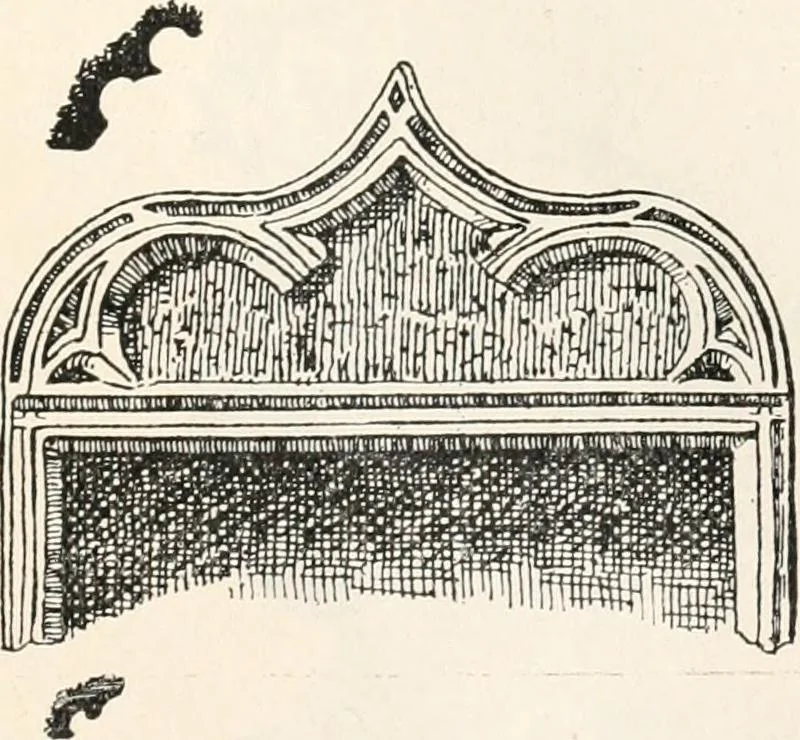 An illustration from Styles of ornament, exhibited in designs, and arranged in historical order, with descriptive text. A handbook for architects, designers, painters, sculptors, wood-carvers, chasers, modellers, cabinet-makers and artistic locksmiths as well as also for technical schools, libraries and private study, 1910, leaf 306