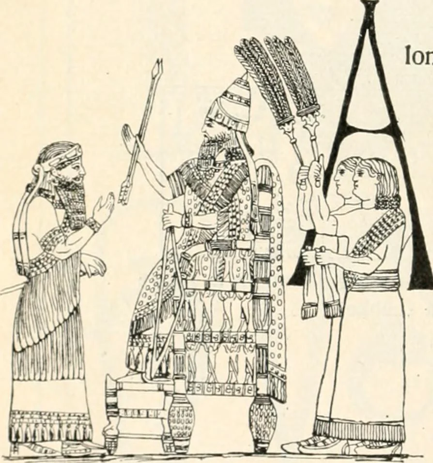 An illustration from Styles of ornament, exhibited in designs, and arranged in historical order, with descriptive text. A handbook for architects, designers, painters, sculptors, wood-carvers, chasers, modellers, cabinet-makers and artistic locksmiths as well as also for technical schools, libraries and private study, 1910, leaf 33