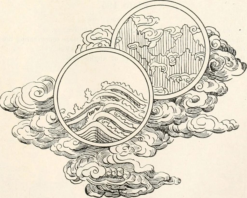An illustration from Styles of ornament, exhibited in designs, and arranged in historical order, with descriptive text. A handbook for architects, designers, painters, sculptors, wood-carvers, chasers, modellers, cabinet-makers and artistic locksmiths as well as also for technical schools, libraries and private study, 1910, leaf 334