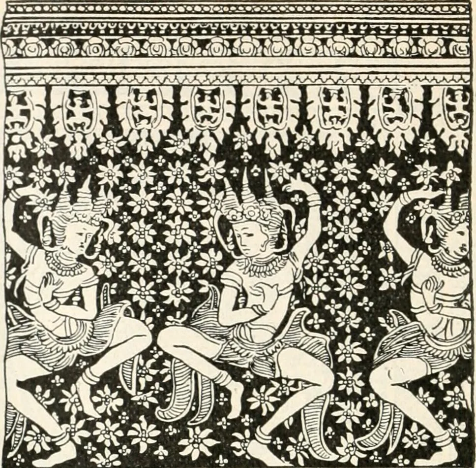 An illustration from Styles of ornament, exhibited in designs, and arranged in historical order, with descriptive text. A handbook for architects, designers, painters, sculptors, wood-carvers, chasers, modellers, cabinet-makers and artistic locksmiths as well as also for technical schools, libraries and private study, 1910, leaf 337