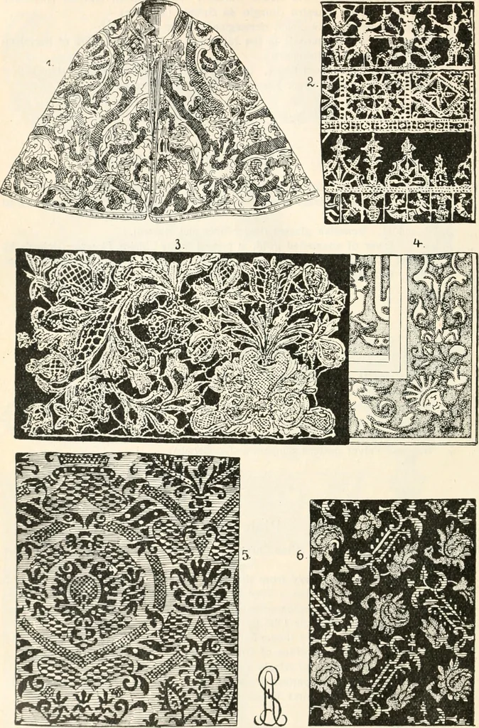 An illustration from Styles of ornament, exhibited in designs, and arranged in historical order, with descriptive text. A handbook for architects, designers, painters, sculptors, wood-carvers, chasers, modellers, cabinet-makers and artistic locksmiths as well as also for technical schools, libraries and private study, 1910, leaf 369