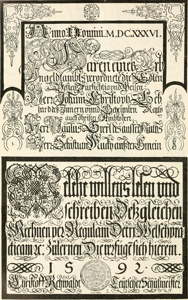 An illustration from Styles of ornament, exhibited in designs, and arranged in historical order, with descriptive text. A handbook for architects, designers, painters, sculptors, wood-carvers, chasers, modellers, cabinet-makers and artistic locksmiths as well as also for technical schools, libraries and private study, 1910, leaf 417