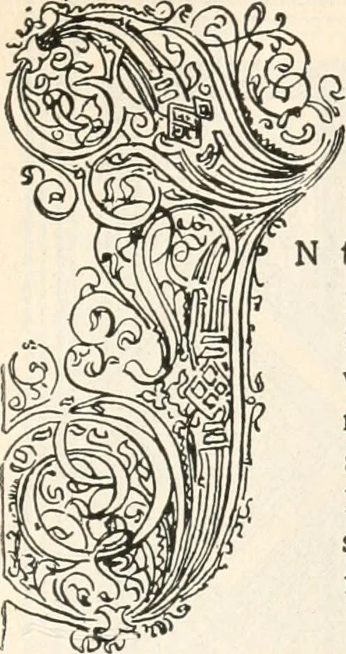 An illustration from Styles of ornament, exhibited in designs, and arranged in historical order, with descriptive text. A handbook for architects, designers, painters, sculptors, wood-carvers, chasers, modellers, cabinet-makers and artistic locksmiths as well as also for technical schools, libraries and private study, 1910, leaf 430