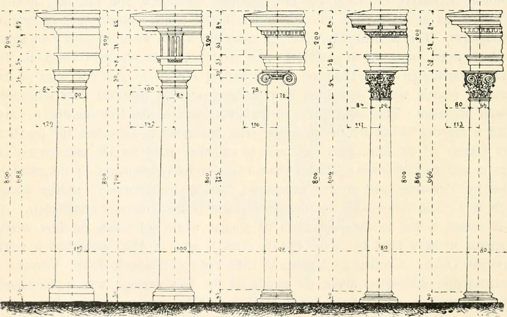 An illustration from Styles of ornament, exhibited in designs, and arranged in historical order, with descriptive text. A handbook for architects, designers, painters, sculptors, wood-carvers, chasers, modellers, cabinet-makers and artistic locksmiths as well as also for technical schools, libraries and private study, 1910, leaf 455