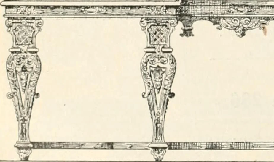 An illustration from Styles of ornament, exhibited in designs, and arranged in historical order, with descriptive text. A handbook for architects, designers, painters, sculptors, wood-carvers, chasers, modellers, cabinet-makers and artistic locksmiths as well as also for technical schools, libraries and private study, 1910, leaf 475