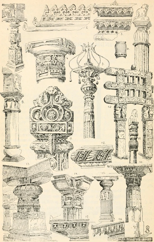 An illustration from Styles of ornament, exhibited in designs, and arranged in historical order, with descriptive text. A handbook for architects, designers, painters, sculptors, wood-carvers, chasers, modellers, cabinet-makers and artistic locksmiths as well as also for technical schools, libraries and private study, 1910, leaf 49