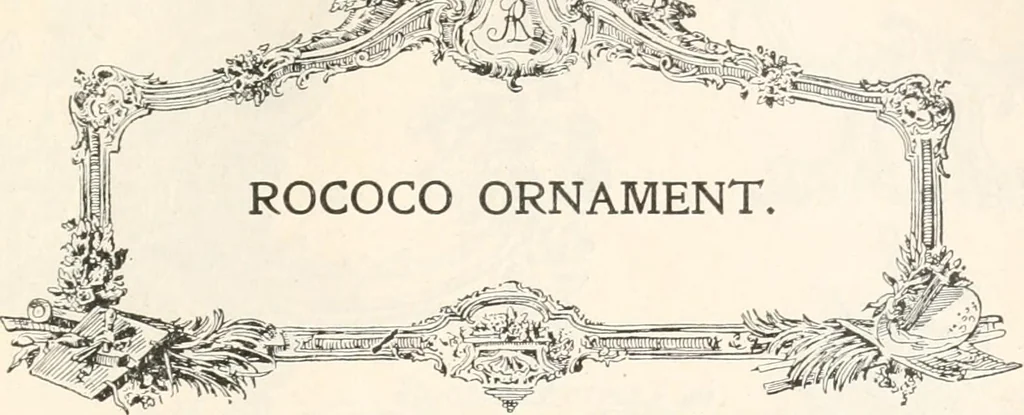 An illustration from Styles of ornament, exhibited in designs, and arranged in historical order, with descriptive text. A handbook for architects, designers, painters, sculptors, wood-carvers, chasers, modellers, cabinet-makers and artistic locksmiths as well as also for technical schools, libraries and private study, 1910, leaf 514